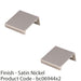 2 PACK Square Edge Finger Pull Handle Satin Nickel 40mm Slim Cupboard Drawer 1