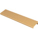 Square Edge Finger Pull Handle - Satin Brass 200mm - Slim Cupboard Drawer