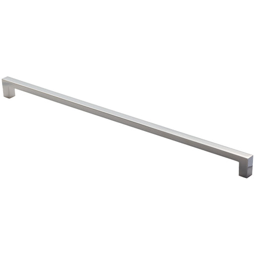 Square Block Pull Handle 330 x 10mm 320mm Fixing Centres Polished Chrome