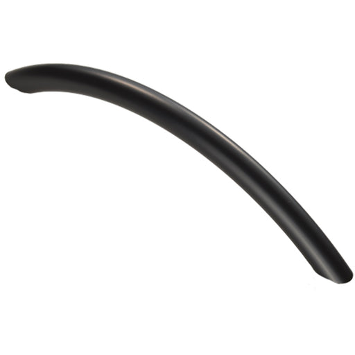 Curved Bow Cabinet Pull Handle 190 x 10mm 160mm Fixing Centres Matt Black
