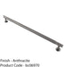 Knurled Bar Door Pull Handle - 350mm x 13mm - 320mm Centres - Anthracite Grey 1
