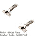 2x Adjustable Soft Close Cupboard Hinges Polished Nickel Full Overlay Cabinet 1