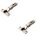 2x Adjustable Soft Close Cupboard Hinges Polished Nickel Full Overlay Cabinet