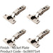 4x Adjustable Soft Close Cupboard Hinges Polished Nickel Full Overlay Cabinet 1
