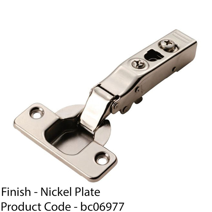 Adjustable Soft Close Cupboard Hinges - Polished Nickel - Inset Cabinet Unit 1