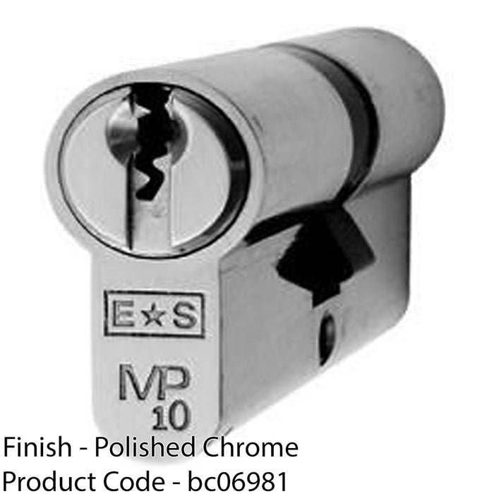 80mm EURO Cylinder Lock & Thumb Turn - 10 Pin Polished Chrome Front Door Barrel 1