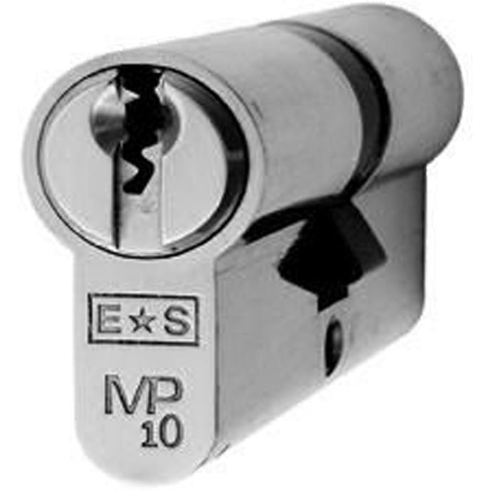 80mm EURO Cylinder Lock & Thumb Turn - 10 Pin Polished Chrome Front Door Barrel