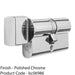 70mm EURO Cylinder Bathroom Thumb Turn Lock - Polished Chrome Twist Door Barrel 1