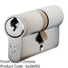 35 / 45mm EURO Double Offset Cylinder Lock - 5 Pin Satin Chrome Fire Door Barrel 1