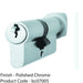 60mm EURO Cylinder Lock & Thumb Turn - 5 Pin Polished Chrome Fire Rated Barrel 1