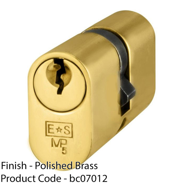70mm Oval Cylinder Lock & Thumb Turn - 5 Pin Satin Chrome Fire Rated Door Barrel 1