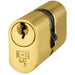 70mm Oval Cylinder Lock & Thumb Turn - 5 Pin Satin Chrome Fire Rated Door Barrel