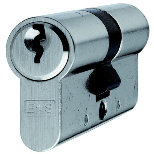 70mm EURO Double Cylinder Lock - 5 Pin Nickel Plated Contract Door Key Barrel