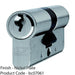 80mm EURO Double Cylinder Lock - 5 Pin Nickel Plated Contract Door Key Barrel 1