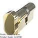 Brass EURO Profile 6 Pin Cylinder & Thumbturn 35/35mm - Front Door Barrell Lock 1