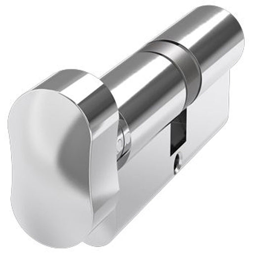 Chrome EURO Profile 6 Pin Cylinder & Thumbturn 35/35mm - Front Door Barrell Lock
