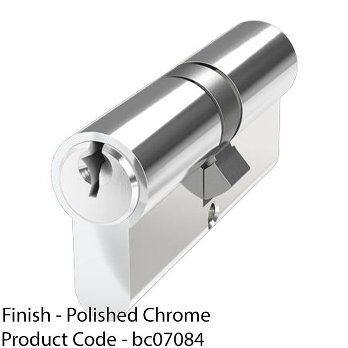 Chrome EURO Profile 6 Pin Double Cylinder 45/55mm - Front Door Security Lock 1