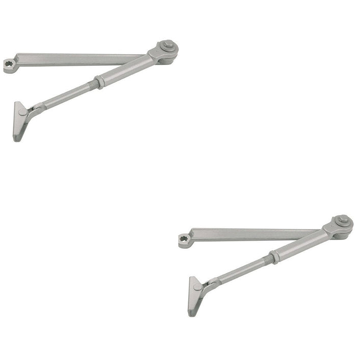 2 PACK Overhead Door Closer Spare Arm Automatic Hold Open Pivot Bar Silver