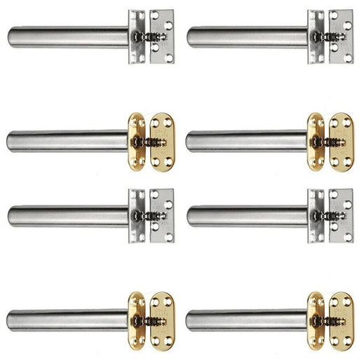 4 PACK 139mm Concealed Chain Spring Fire Door Closer Polished Chrome Radius