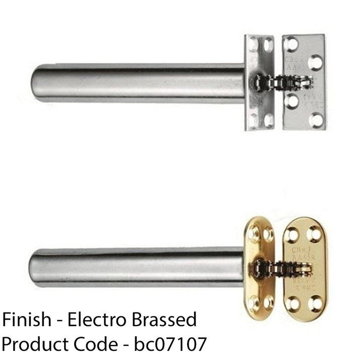 139mm Concealed Chain Spring Fire Door Closer - Electro Brassed Radius 1
