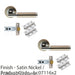 2 PACK Door Handle & Latch Pack Chrome & Nickel Straight Bar Round Rose Kit 1