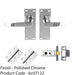 Victorian Straight Door Handle & Latch Pack - Polished Chrome Lever On Plate Kit 1