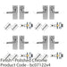 4 PACK Victorian Straight Door Handle & Latch Pack Polished Chrome On Plate Kit 1