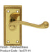 Georgian Scroll Internal Latch Door Handle - Polished Brass Lever On Backplate 1