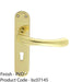 Smooth Rounded Latch & Lock Door Handle - Polished Brass Lever On Backplate 1