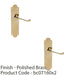 2 PACK Victorian Internal Latch Door Handle Polished Brass On Shaped Backplate 1