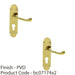 2 PACK Victorian Scroll Latch & EURO Lock Door Handle Brass PVD Shaped Backplate 1