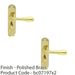 2 PACK Rounded Flaired Bathroom Latch Door Handle Polished Brass Lever Backplate 1