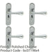 4 PACK Rounded Flaired Bathroom Latch Door Handle Polished Chrome On Backplate 1