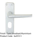 Rounded Contract Latch & Lock Door Handle - Satin Aluminium Lever On Backplate 1