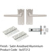 Contract Straight Door Handle & Latch Pack - Satin Aluminium Lever On Backplate 1