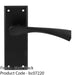 PAIR Angular Lever On Latch Backplate Door Handle 150 x 50mm Matt Black 1