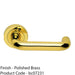 Premium Concealed Door Handle Set - Polished Brass Lever On Round Rose Curve Bar 1