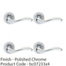 4 PACK Premium Concealed Door Handle Set Polished Chrome Lever Round Rose Scroll 1