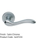 Premium Concealed Door Handle Set - Satin Chrome Lever On Round Rose Scroll 1