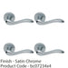 4 PACK Premium Concealed Door Handle Set Satin Chrome Lever On Round Rose Scroll 1