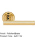 Premium Concealed Door Handle Set - Polished Brass Straight Lever On Round Rose 1