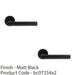 2 PACK PAIR Straight Mitred Bar Handle On Round Rose Concealed Fix Matt Black 1