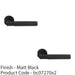 2 PACK Premium Smooth Door Handle Set Matt Black Angled Lever On Round Rose 1