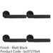 4 PACK Premium Smooth Door Handle Set Matt Black Angled Lever On Round Rose 1