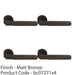 4 PACK Premium Smooth Door Handle Set Matt Bronze Angled Lever On Round Rose 1