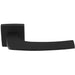 Premium Curved Slim Door Handle Set - Matt Black Plain Lever On Square Rose