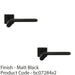 2 PACK Premium Modern Slim Door Handle Set Matt Black Angled Lever Square Rose 1