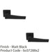 2 PACK Premium Geomteric Door Handle Set Matt Black Angled Lever On Square Rose 1