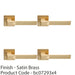 4 PACK Premium Contoured Door Handle Set Satin Brass Sleek Lever On Square Rose 1