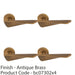 4 PACK Premium Angle Twist Door Handle Set Antique Brass Designer On Round Rose 1